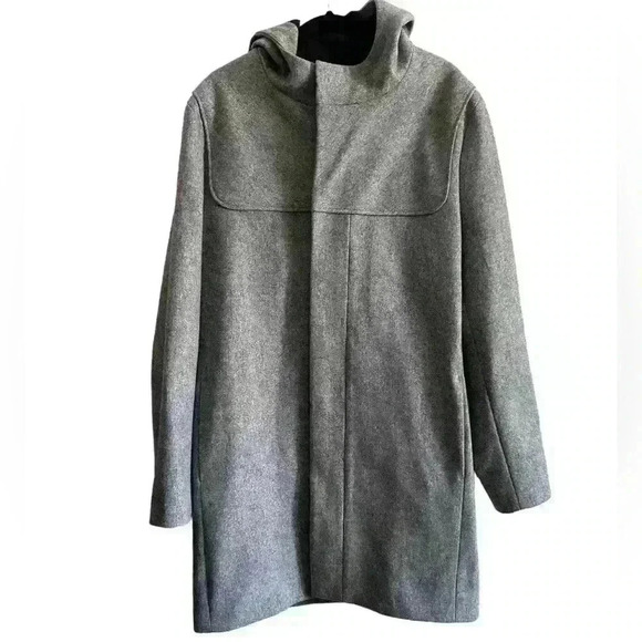 COS Men's Tailored Coat Grey Wool Size 36r - Picture 3 of 6